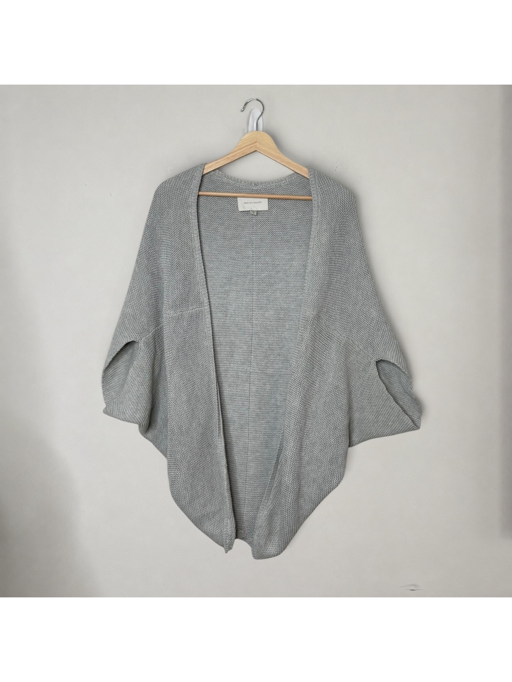 Brochu Walker Gray Oversized Open Front Cocoon Cardigan Sweater